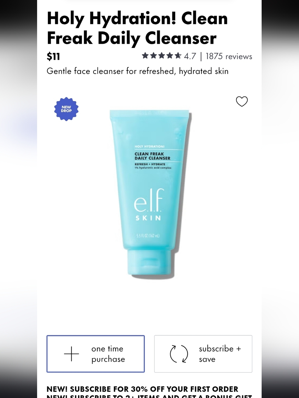 4 ELF Skin Clean Freak Daily Cleanser - Blue - Picture 8 of 8